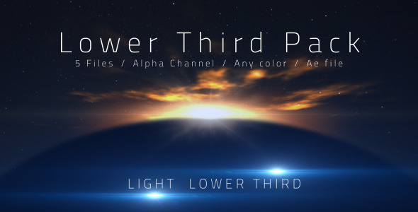 Light Lower Third 5 Pack ( All color )