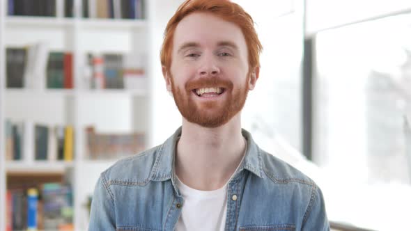 Online Video Chat By Casual Redhead Man