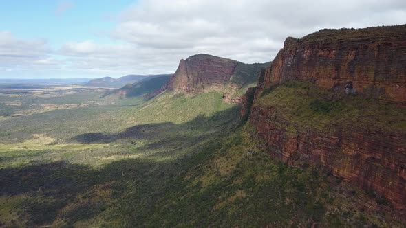 Aerial view from Waterberg mountain range