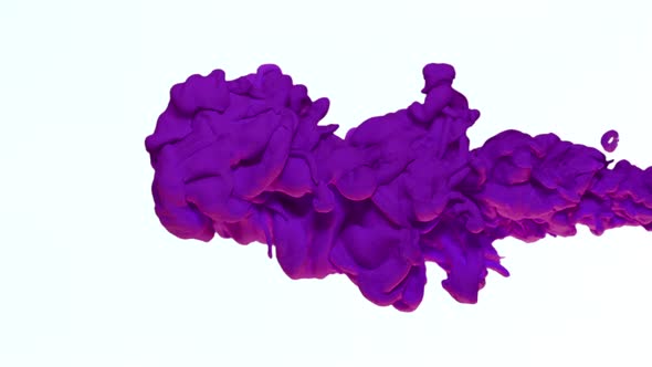 Purple ink in water, Slow Motion alt