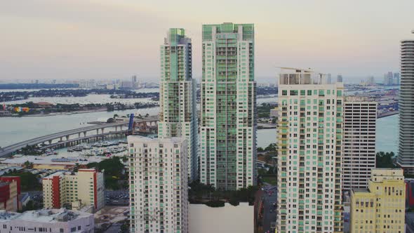 Aerial view in Miami