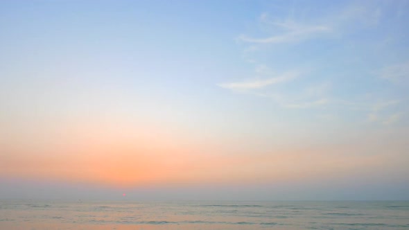 Beautiful sunset on the tropical beach and sea