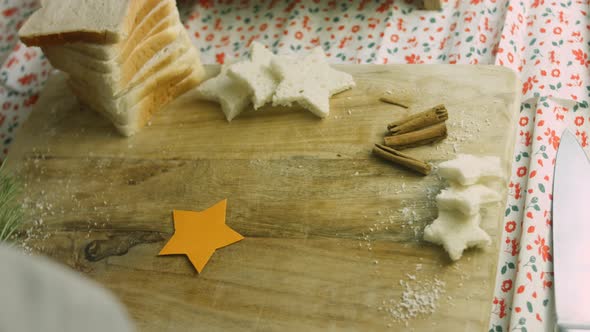 Cut Star Bread for Toast