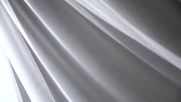 Waving White Transparent Cloth 