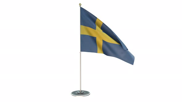 Sweden Small Flag Pole Loops With Alpha