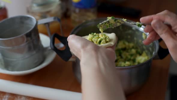 Housewife Prepares Handmade Pies