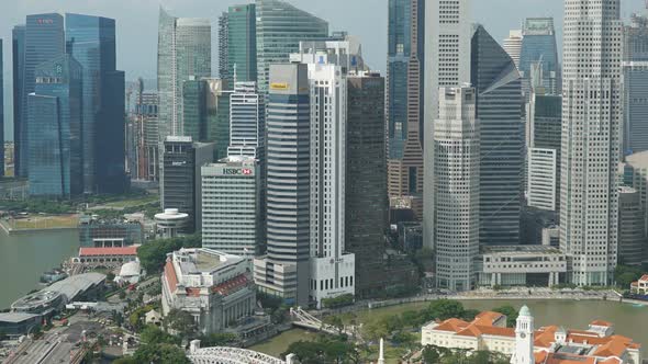 Time lapse of Building in Singapore city