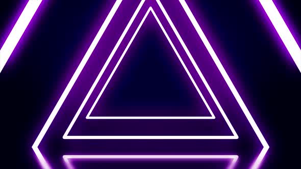 Neon triangular animation