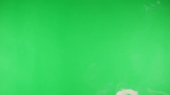 Smoke on Green Chroma Key Background