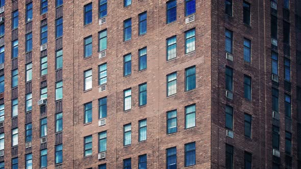 Clouds Reflect In Apartment Building Timelapse