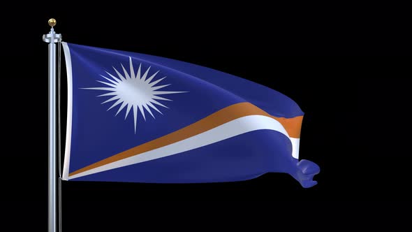 Marshall Islands Waving Flag