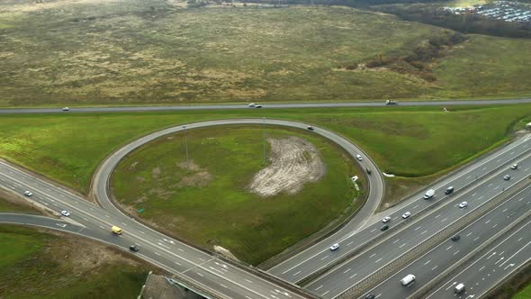 Car Interchange, Russia, Aerial View