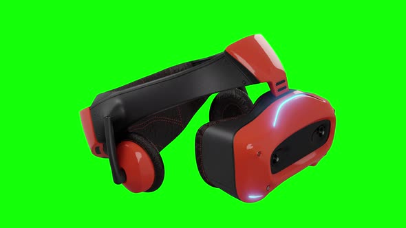 Orange Virtual Reality headgear.