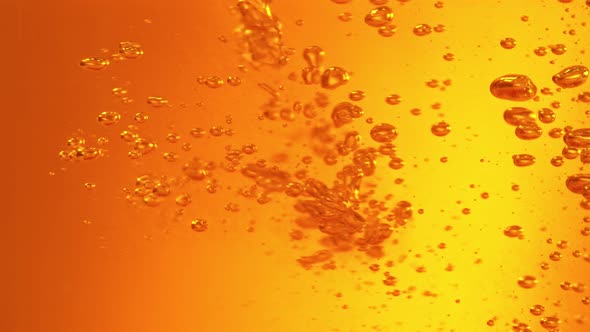 Super Slow Motion Shot of Beer Bubbles Background at 1000Fps