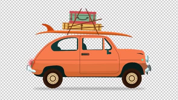 Car Travel Orange