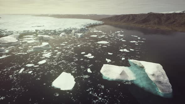 Panoramic View of Big Glacier at Alaska