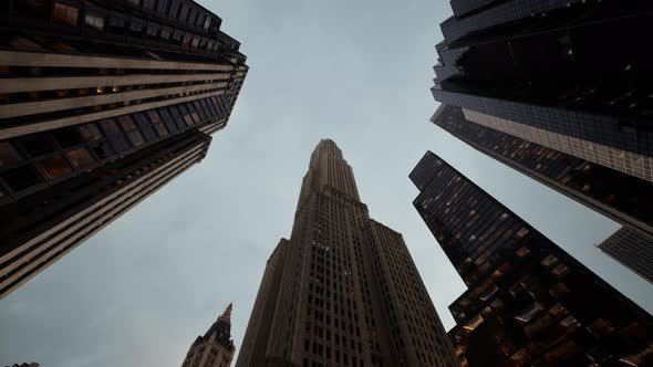 Below View on the Skyscrappers in Chicago