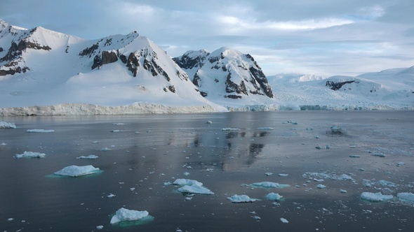 Antarctic Ocean Environment. Arctic Ice Nature Landscape. Global warming. Climate change.