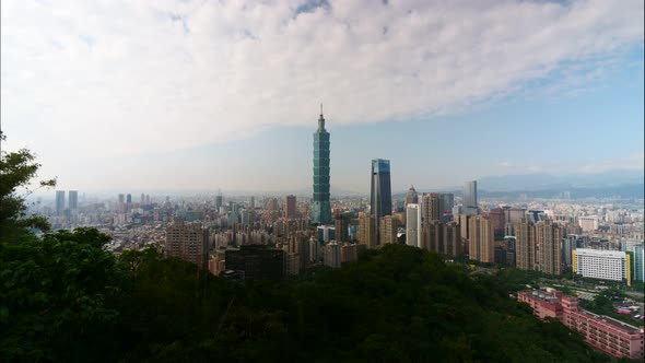 Beautiful building of Taipei city in Taiwan