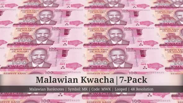 Malawian Kwacha | Malawi Currency - 7 Pack | 4K Resolution | Looped