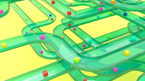 Modern 3d Packaging Automated Assembly Line Production Conveyor Goods Distribution Warehouse Factory alt