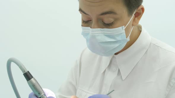 Dentist treating a patient