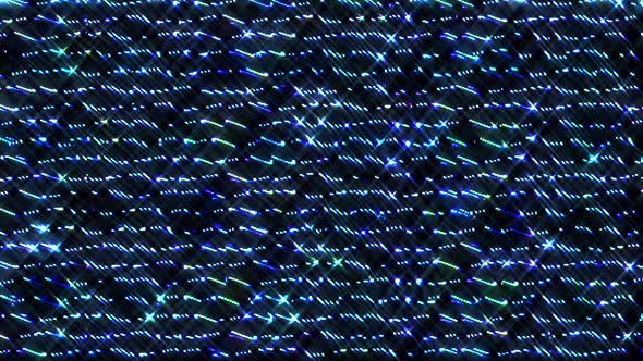 shining bright lines set blue wave motion, colorful, on black background alt