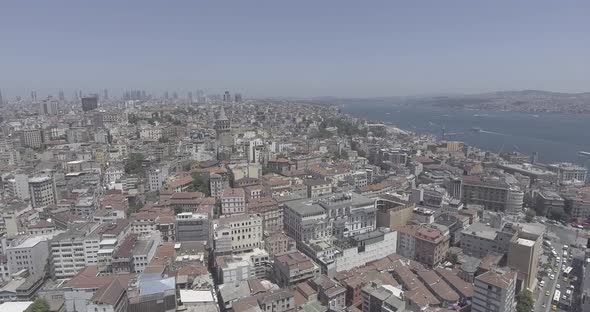 Aerial View of Galata Towers