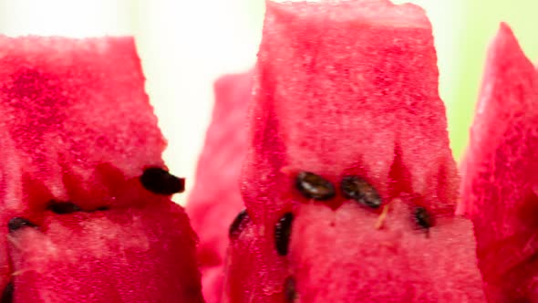 Slices Of Watermelon On The Bright Background