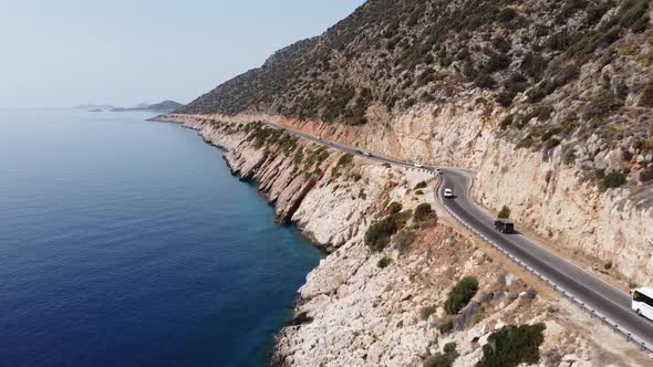 Cars along the sea