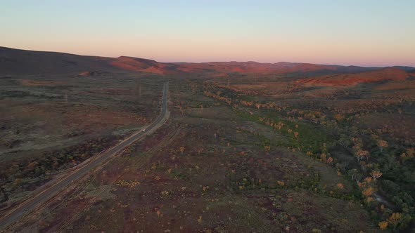 Mt Nameless, Tom Price, Karijini National Park, Western Australia 4K Aerial Drone