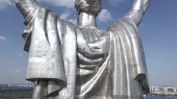 Kyiv, Ukraine: Aerial View of the Motherland Monument