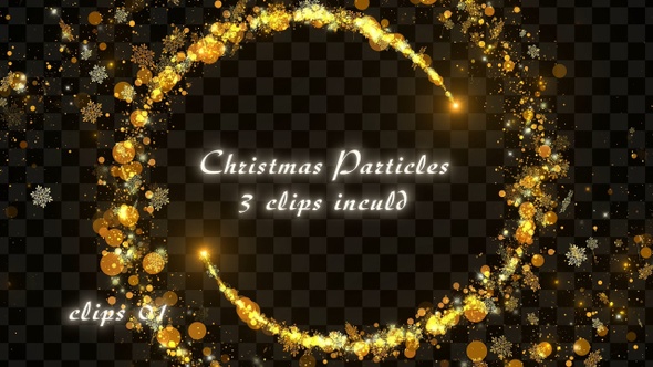 Christmas Golden Particles