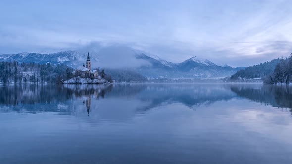 Bled Sunrise Twilight 4k 30fps Deflicker