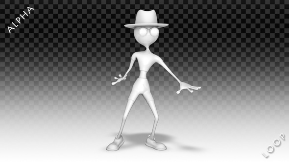 3D Man Character - Cartoon Style Dance