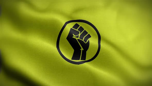 Blm Power Fist Flag Front