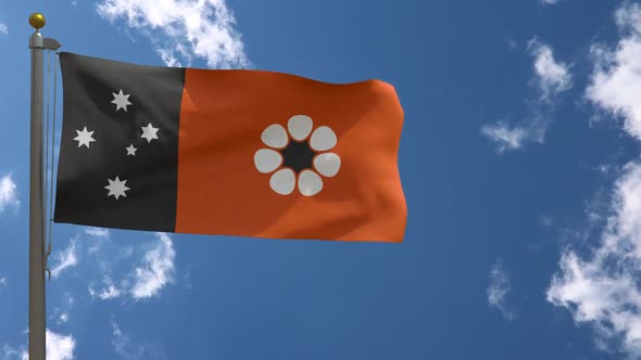 Northern Territory Flag (Australia) On Flagpole