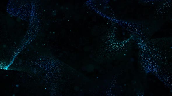 Blue Dynamic Particles Background Loop