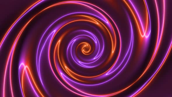 Brown Purple Neon Glowing Twirl Background Animation