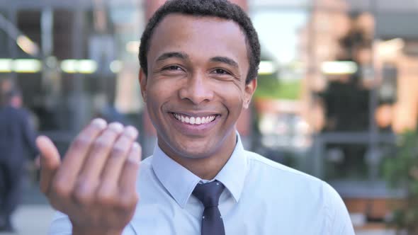 Outdoor, African Businessman Inviting New People