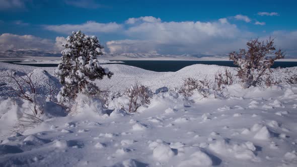 Snow Mono Lake Time Lapse