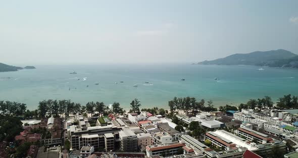 Drone View of the City of Patong Phuket Island