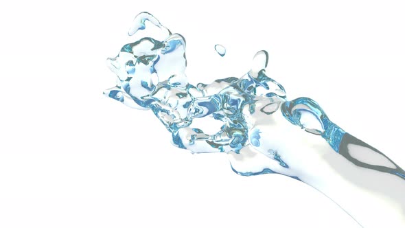 Blue Water Jet Stream on White Clean alt