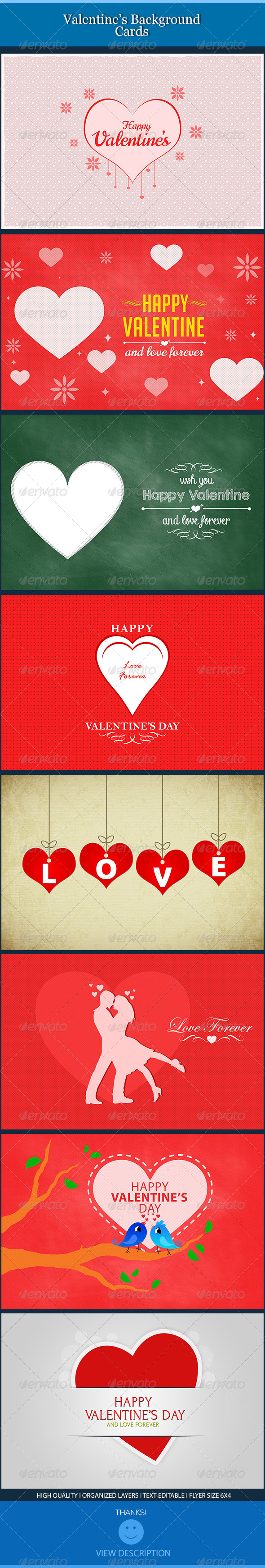 Valentine Backgrounds Cards