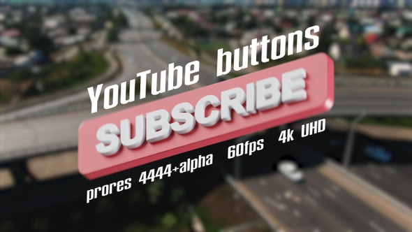 Youtube LIKE SUBSCRIBE BELL button | UHD | 60fps alt