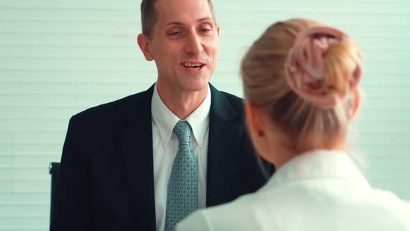 Job Seeker in Job Interview Meeting with Manager