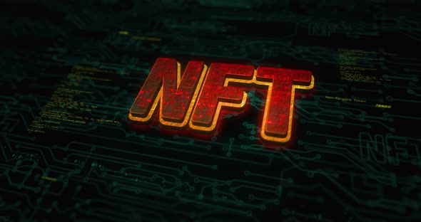 NFT Non-Fungible Token symbol digital concept