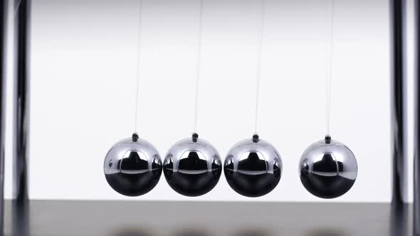 Slow Motion Newtons Cradle