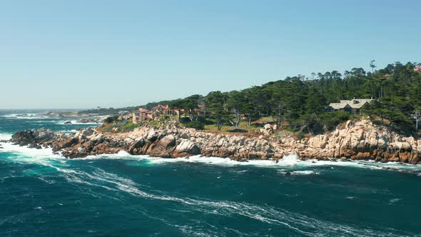 Oceanfront Private Homes with Pacific Coast View on 17-Mile Drive, California