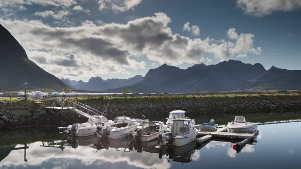 Lake water norway nature timelapse boats